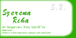 szerena riha business card